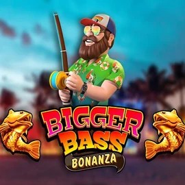 Bigger Bass Bonanza online game logo by Pragmatic Play on jackcasino.eu