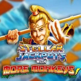 Stellar Jackpots with More Monkeys slot logo by Lightning Box Game at Jack`s Casino